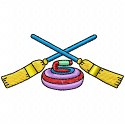 Curling Rocks Embroidery Design 6 Curling Rocks Embroidery Design 6